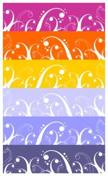 Waves and curls pattern background Illustrazione stock