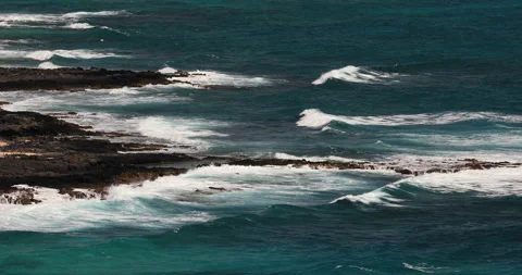 Waves and Diver Stock Footage 223434602