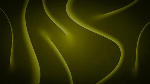 Waves and dunes, dark olive, yellow abstract gradient background Stock Illustration