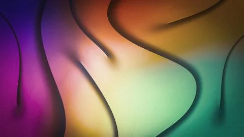 Waves and dunes, matte pink blue red orange green abstract background Illustrazione stock