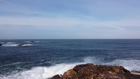 Waves and Hercules tower Stock Footage 170195676