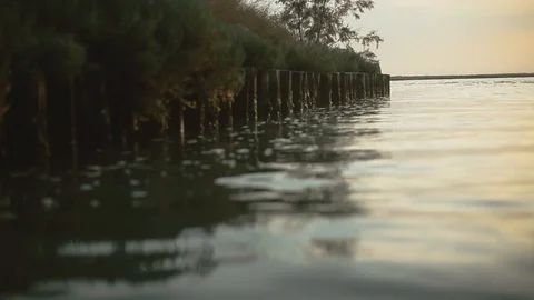 Waves and horizon Stock Footage 92049376