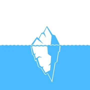 Waves and iceberg illustration vector icon design. 스톡 일러스트