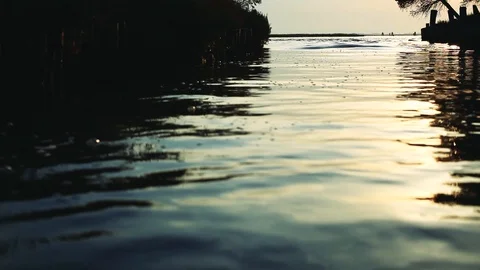 Waves and levees Stock Footage 92048783