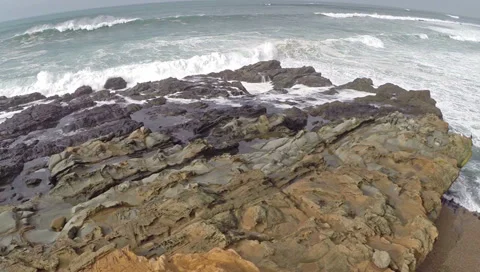 Waves and Ocean Aerials Stock Footage 34457637