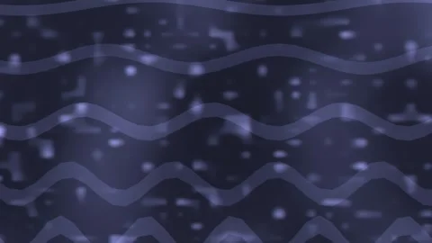 Waves and particles on dark abstract background. 2d animation 動画素材 345395448