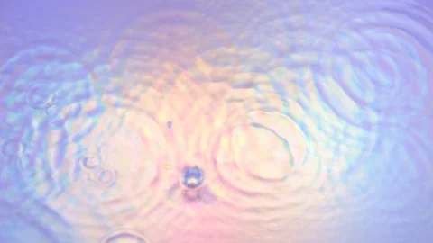 Waves and ripples with iridescent light Stock Footage 93262403