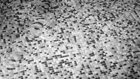 Waves and ripples on pool water, against the background of black and white Stock Footage 120594945