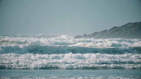 Waves and rock Stock Footage