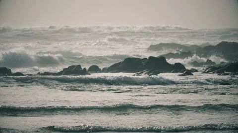 Waves and rock Stock Footage 131245303
