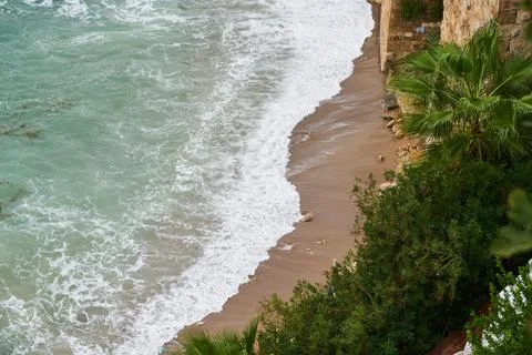 Waves and Rocks Background Stock Photos
