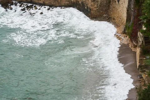 Waves and Rocks Background Stock-Fotos