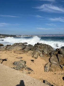 Waves and Rocks Beach Stock Photos
