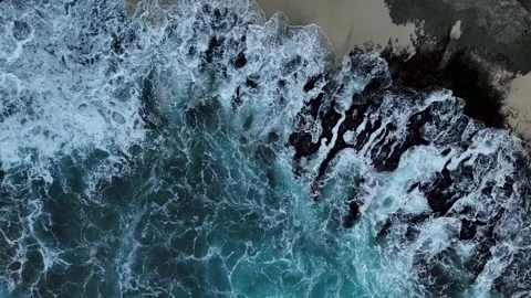 Waves and rocks at broken beach in Nusa Penida Island, Bali, Indonesia Stock Footage 320816477