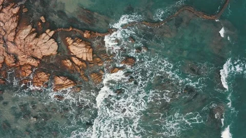 Waves and rocks on the coast Stock Footage 235406069