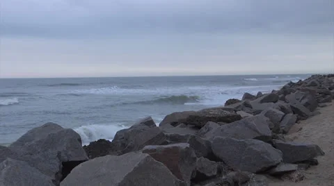 Waves and rocks Stock Footage 24638841