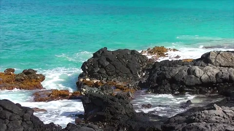 Waves and rocks Stock Footage 36688717