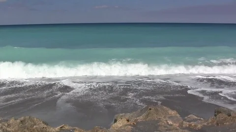 Waves and rocks Stock Footage 88972276