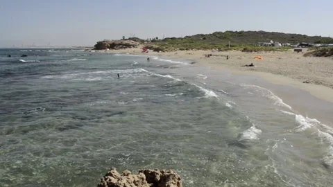 The waves and the rocks Stock Footage 117073383