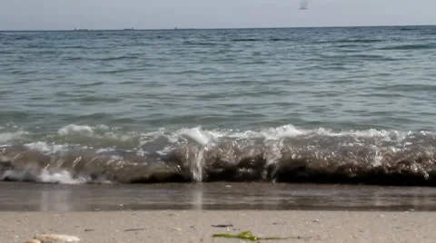 Waves And Sand Stock Footage 8665776