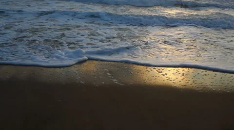 Waves and sand Stock Footage 45839379