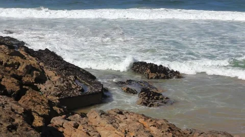 Waves and sand Stock Footage 49747740