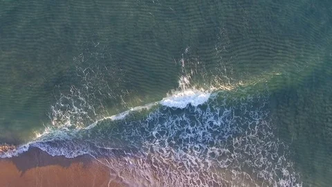 Waves and Sand Ripples Stock Footage 84225824