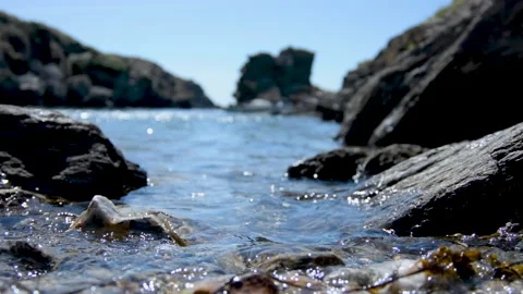 Waves and shore Video stock 146867079