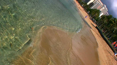 Waves and shore line Stock Footage 146423