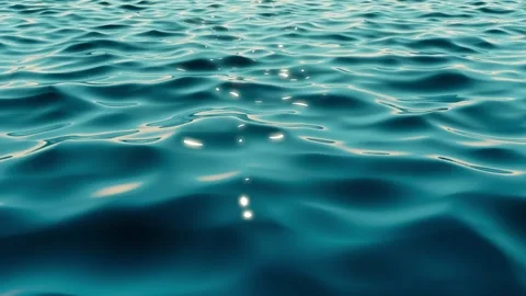 Waves and splashes of water, liquid, sea surface. Stock Footage 301595719