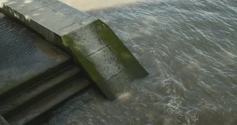 Waves and Steps  | Angle 1 Mid 2 |  24 FPS 4k Stock Footage 144011835