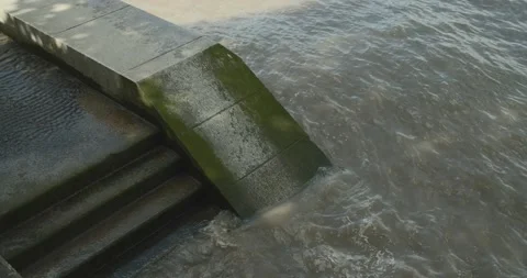 Waves and Steps | Wide Angle 1 | 60 FPS Slow Mo 4k Stock Footage 144011862