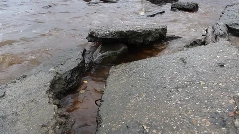 Waves and stones Stock Footage 81264992