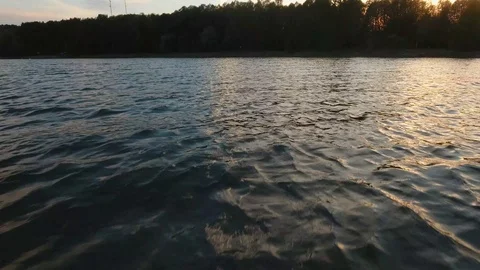 Waves and the sunset Stock Footage 115054745