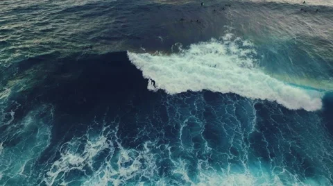 Waves and surfer. Drone video. N. Stock Footage 63819269