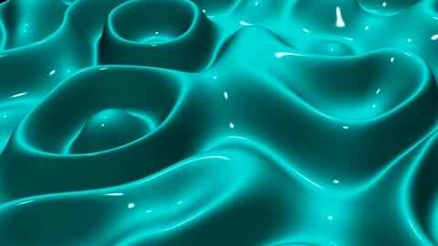 Waves of Aqua Paint, Background, 3D Render, Reflection, Exclusive Stock Footage 269045285