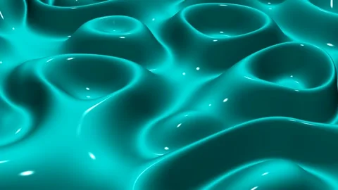 Waves of Aqua Paint, Background, 3D Render, Exclusive, Reflection Stock Footage 269045335
