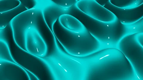 Waves of Aqua Paint, Background, Exclusive, 3D Render, Reflection Stock Footage 269045282