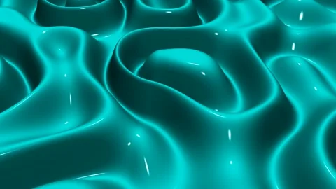 Waves of Aqua Paint, Background, Reflection, 3D Render, Exclusive Stock Footage 269045273