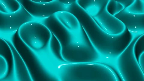 Waves of Aqua Paint, Exclusive, 3D Render, Background, Reflection Stock Footage 269045412