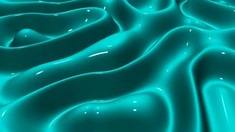 Waves of Aqua Paint, Exclusive, 3D Render, Reflection, Background Stock Footage 269045413