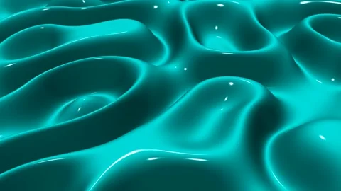 Waves of Aqua Paint, Exclusive, Background, Reflection, 3D Render Stock Footage 269045341