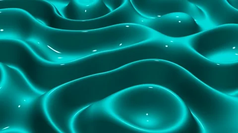 Waves of Aqua Paint, Exclusive, Reflection, Background, 3D Render Stock Footage 269045348