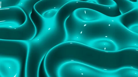 Waves of Aqua Paint, Exclusive, Reflection, 3D Render, Background Stock Footage 269045368