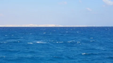 Waves are Beating Against the Boat Stock Footage 129317285
