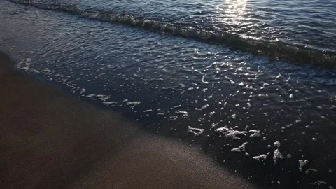 Waves are meeting the beach Stock Footage 277216236