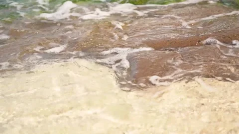 Waves are rolling on the rock 動画素材 148355664