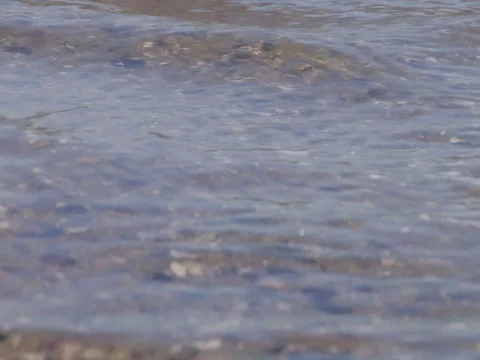 Waves are small on the beach Stock Footage 78138684