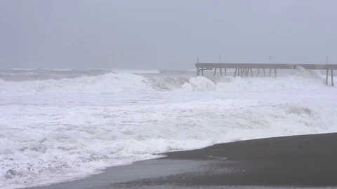 Waves from aside.Storm. 스톡 동영상 112954353