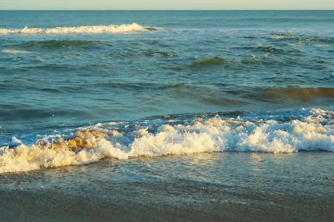 Waves on the Atlantic coast beach Stock Photos